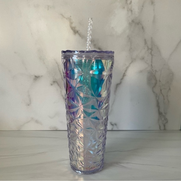 Starbucks 2023 Christmas Holiday Clear Diamond Prism Crystal Venti Tumbler- NWT - Picture 4 of 5